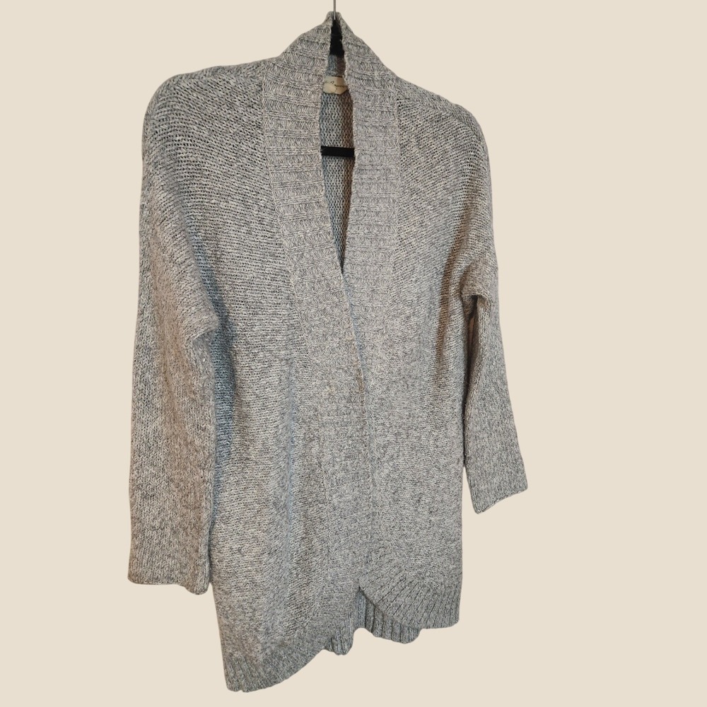 Eddie Bauer Sleepwear Grey Marled Knit Open Front Cardigan XS/S Loungewear